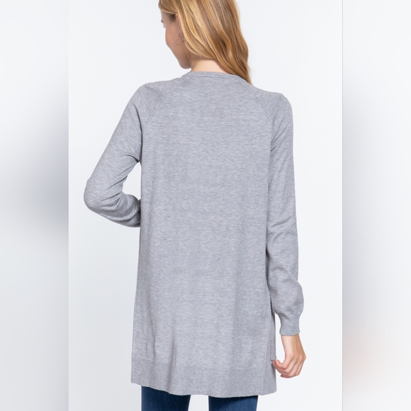 ACTIVE BASIC Open Front Long Sleeve Cardigan SALE 20% OFF - Picture 7 of 8